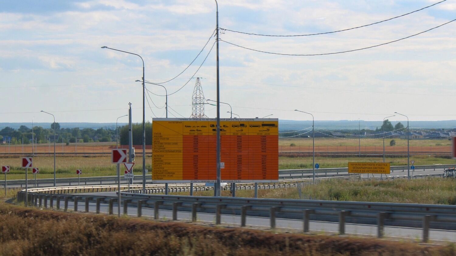 Развязка трассы Столбище - Атабаево и платной дороги М-12