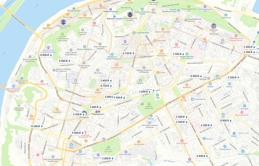 Сколько стоит снять квартиру в Нижнем Новгороде