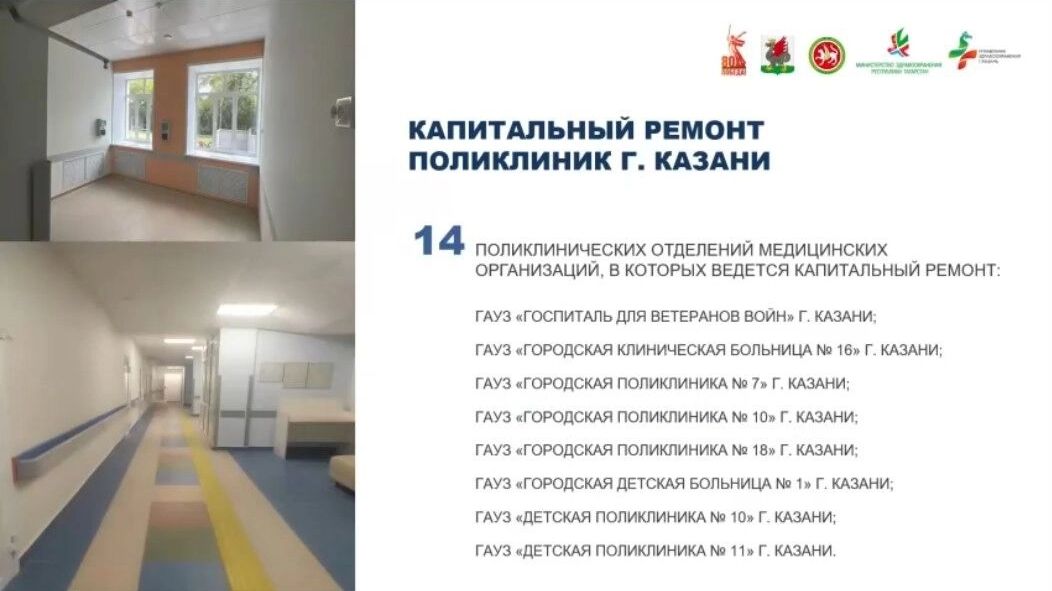 В этом году капитальный ремонт идет в 14 городских поликлиниках