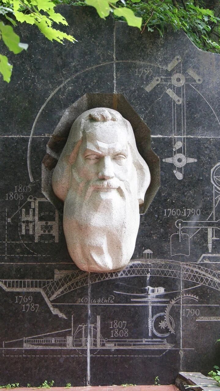 Памятник Кулибину в одноименном парке в Нижнем Новгороде
