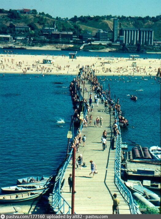 Мост на&nbsp;Гребневские пески в&nbsp;Нижнем Новгороде при СССР