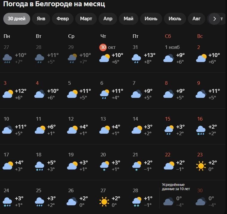 К&nbsp;концу ноября белгородцев ожидает первый настоящий снег, который имеет все шансы задержаться в&nbsp;городе
