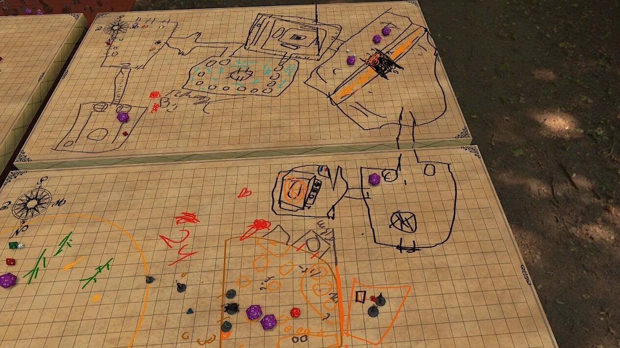Стол в игре Tabletop Simulator, играем в DND