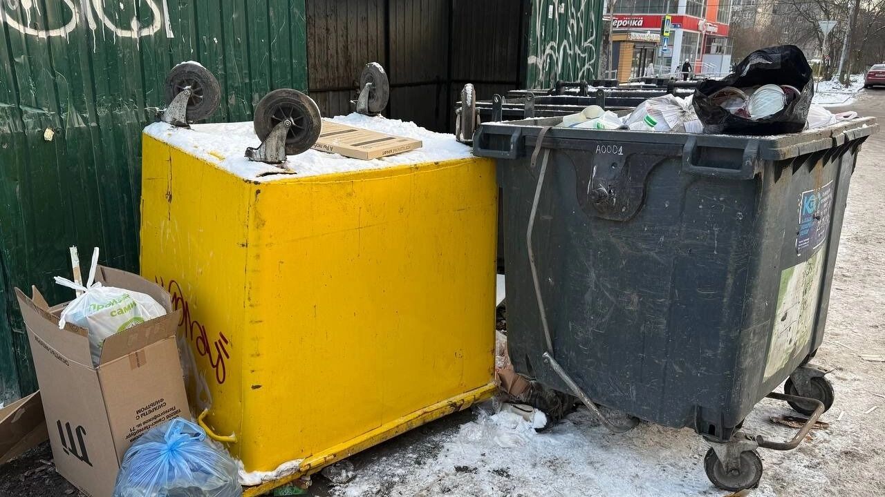 Желтые контейнеры пропадают с мусорных площадок Петрозаводска