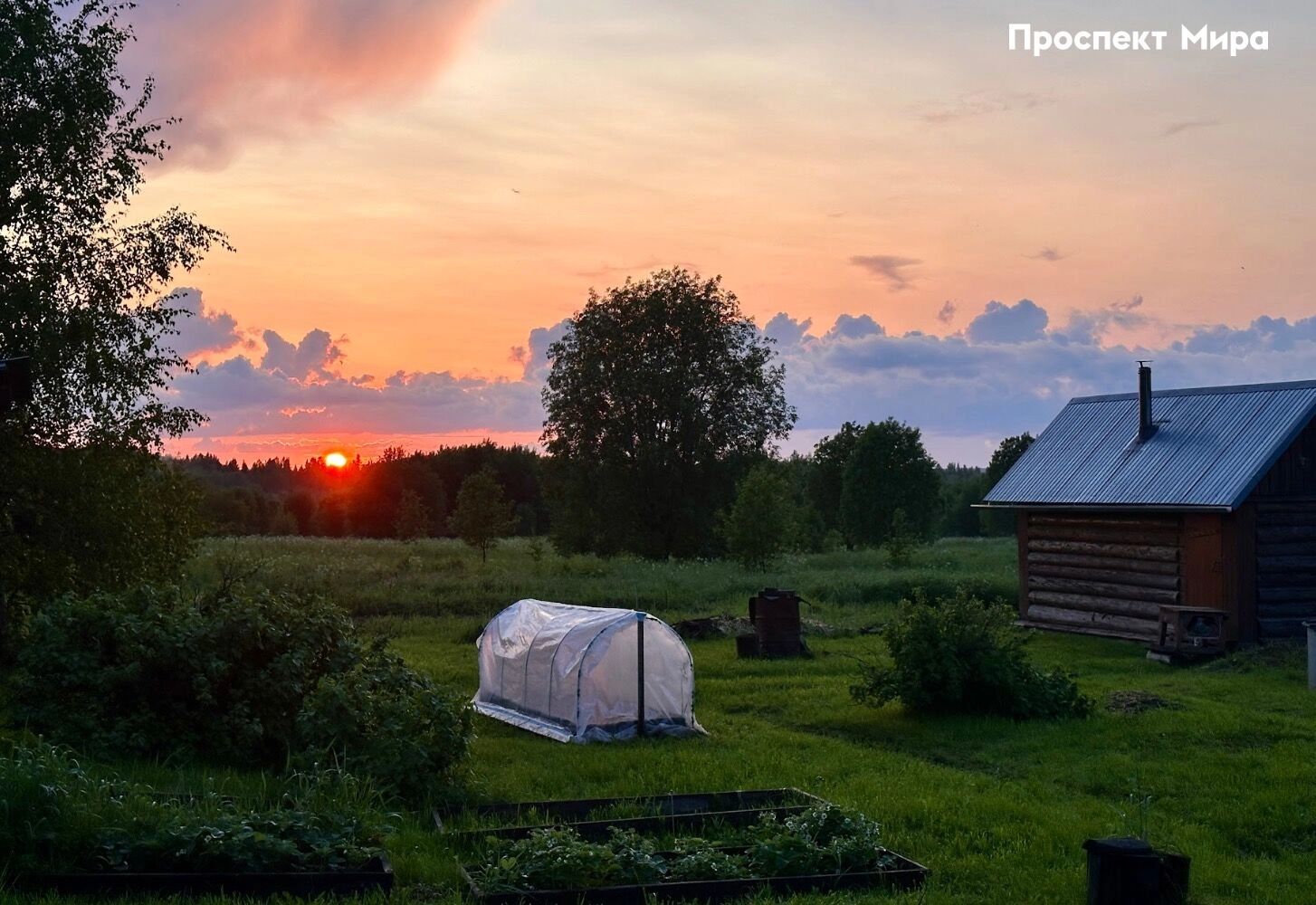 Закат в деревне Бабино