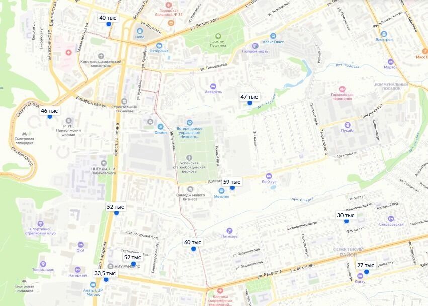 Сколько стоит снять жилье рядом с&nbsp;ННГУ им.&nbsp;Лобачевского