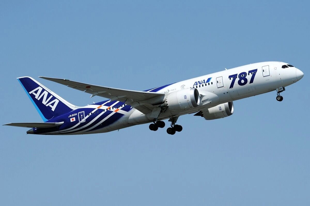 Boeing 787 Dreamliner на взлете