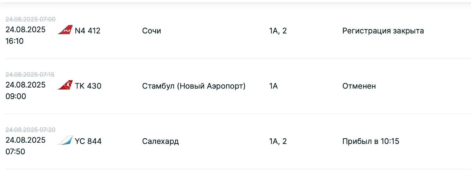 Задержки рейсов на вылет из Казани на 24 августа