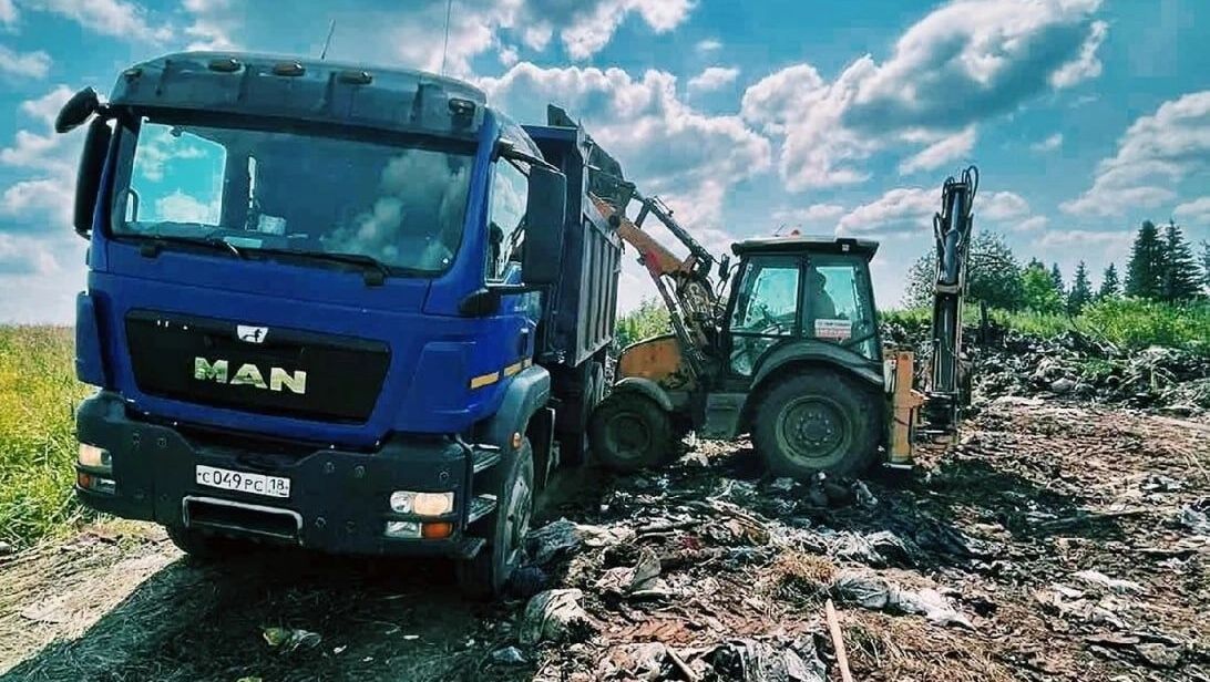 112 грузовиков с мусором вывезли с начала года с незаконных свалок в Удмуртии