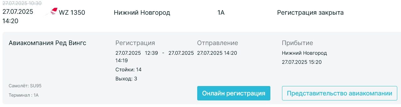 В 14:20 самолет все же вылетел