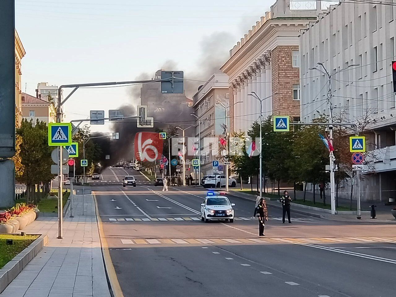 Движение на улице Попова в Белгороде перекрывали 