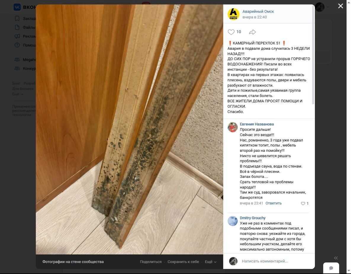 Плесень из-за испарений из&nbsp;подвала