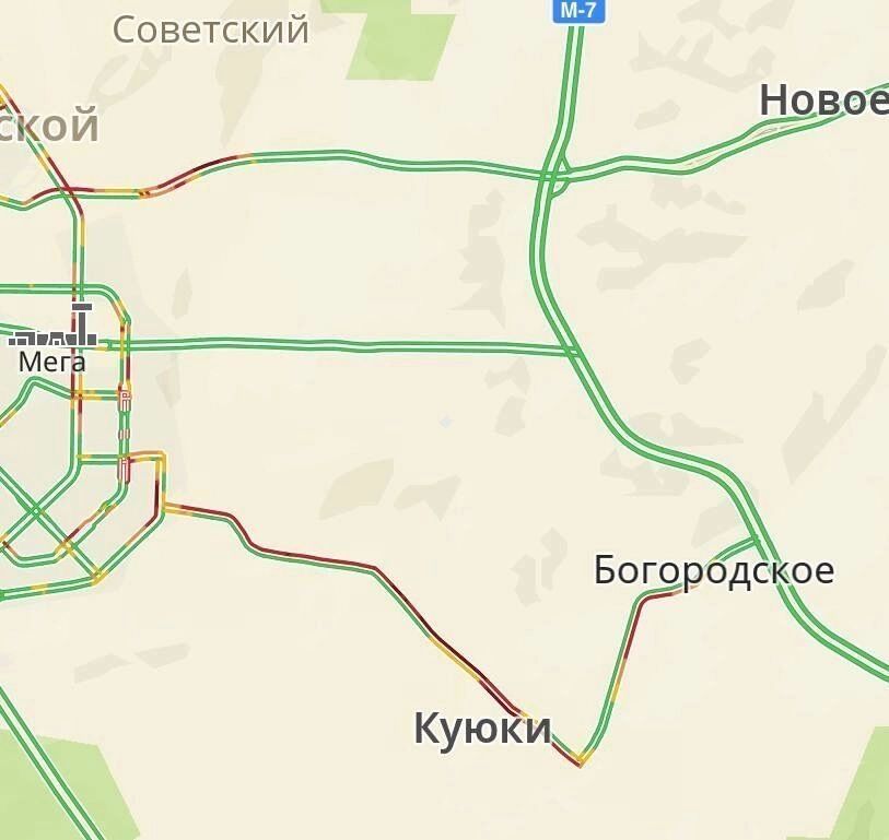 Пробки в Куюках 2 сентября