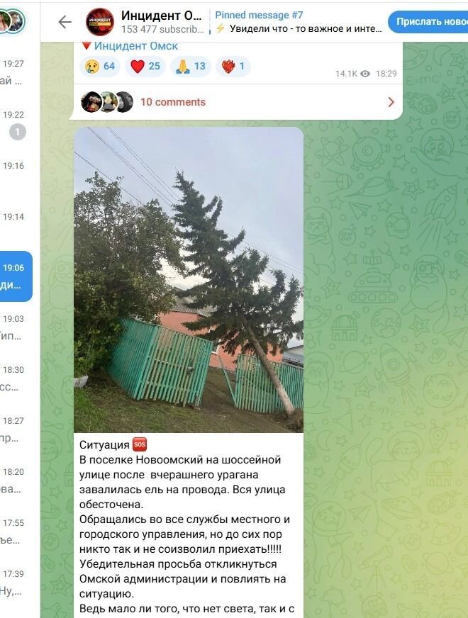Сосна почти упала на дом