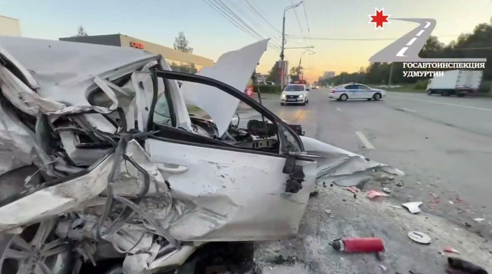 ДТП с участием трех автомобилей произошло в Ижевске