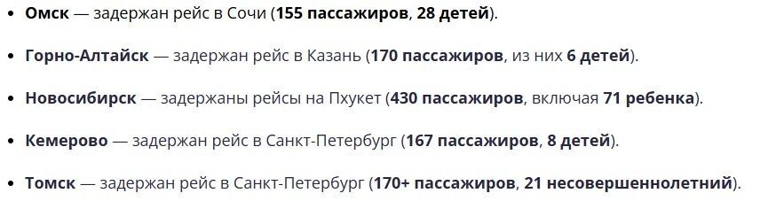 Таблица задержек самолетов