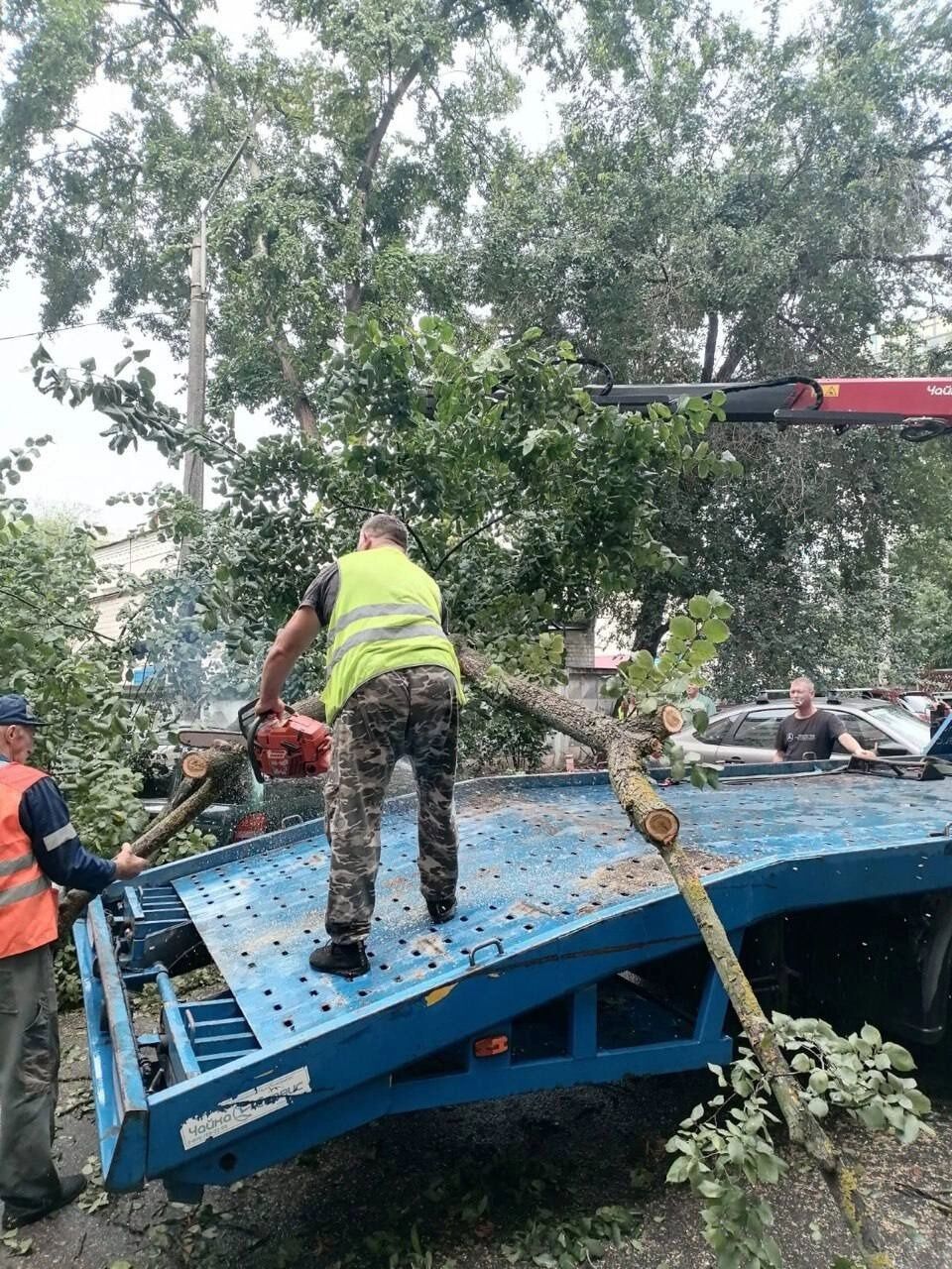 Устранение последствий непогоды в Белгороде 