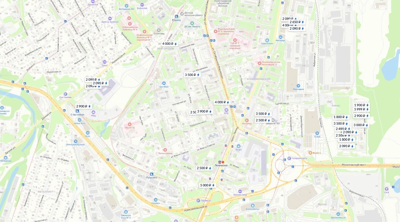 Сколько стоит снять квартиру в Нижнем Новгороде