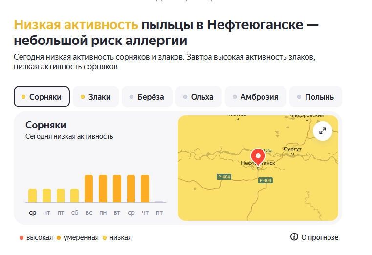 Наиболее активна пыльца сорняков и&nbsp;злаков