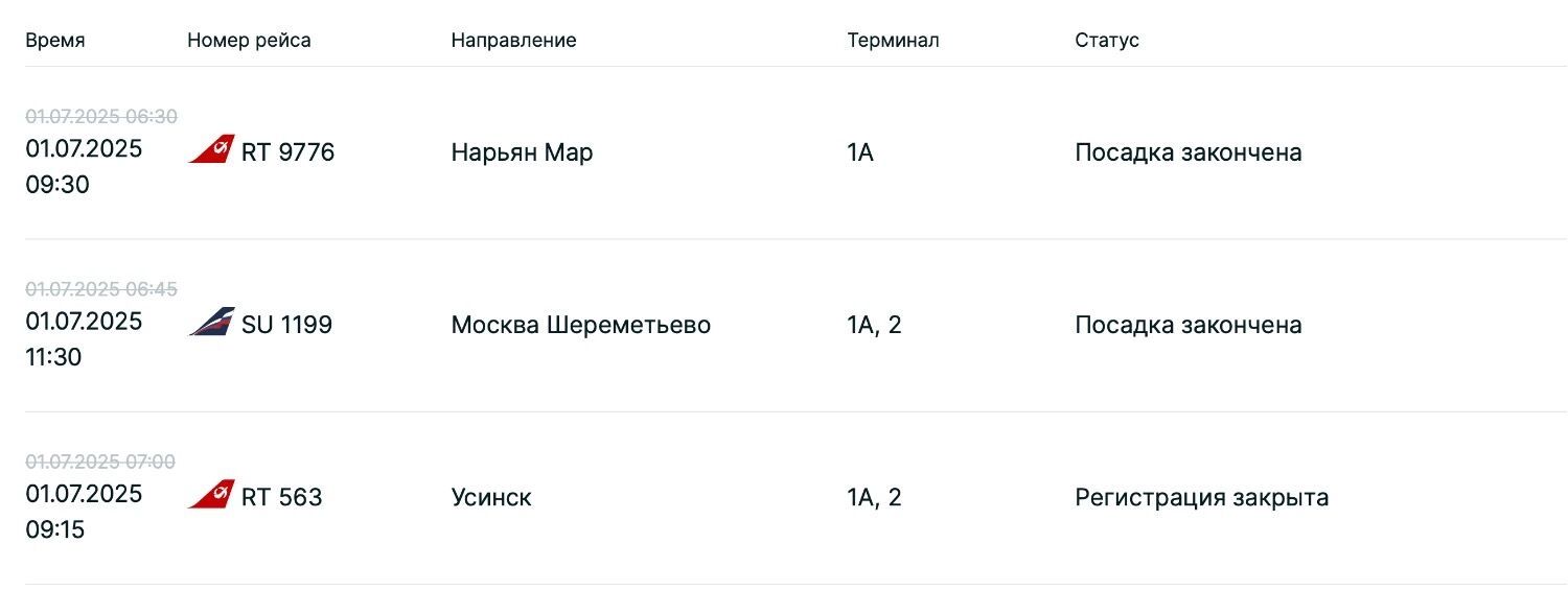 Задержка рейсов на вылет из Казани утром 1 июля