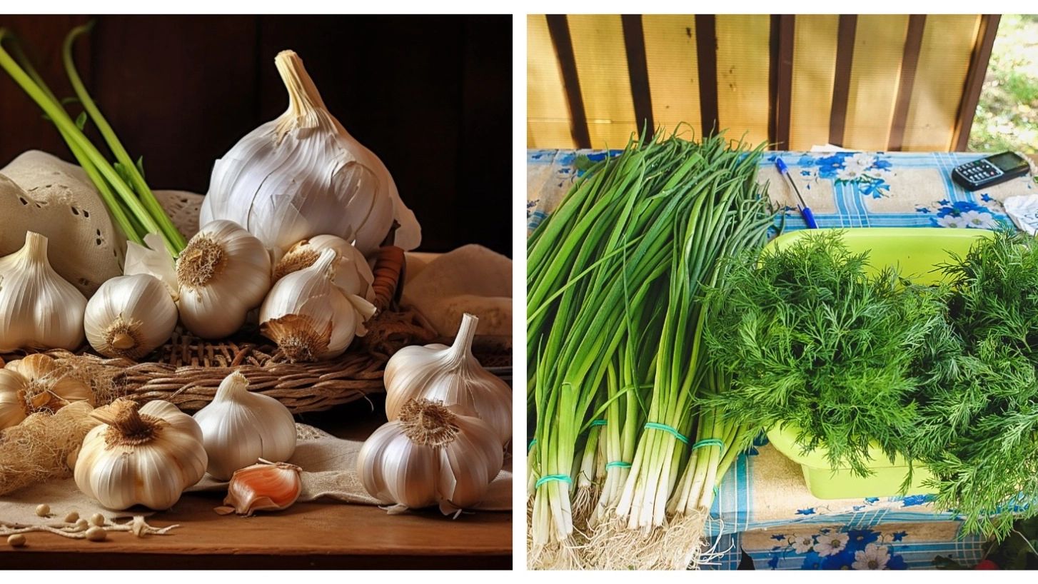 Свежие зеленые листья салата латук на грядке