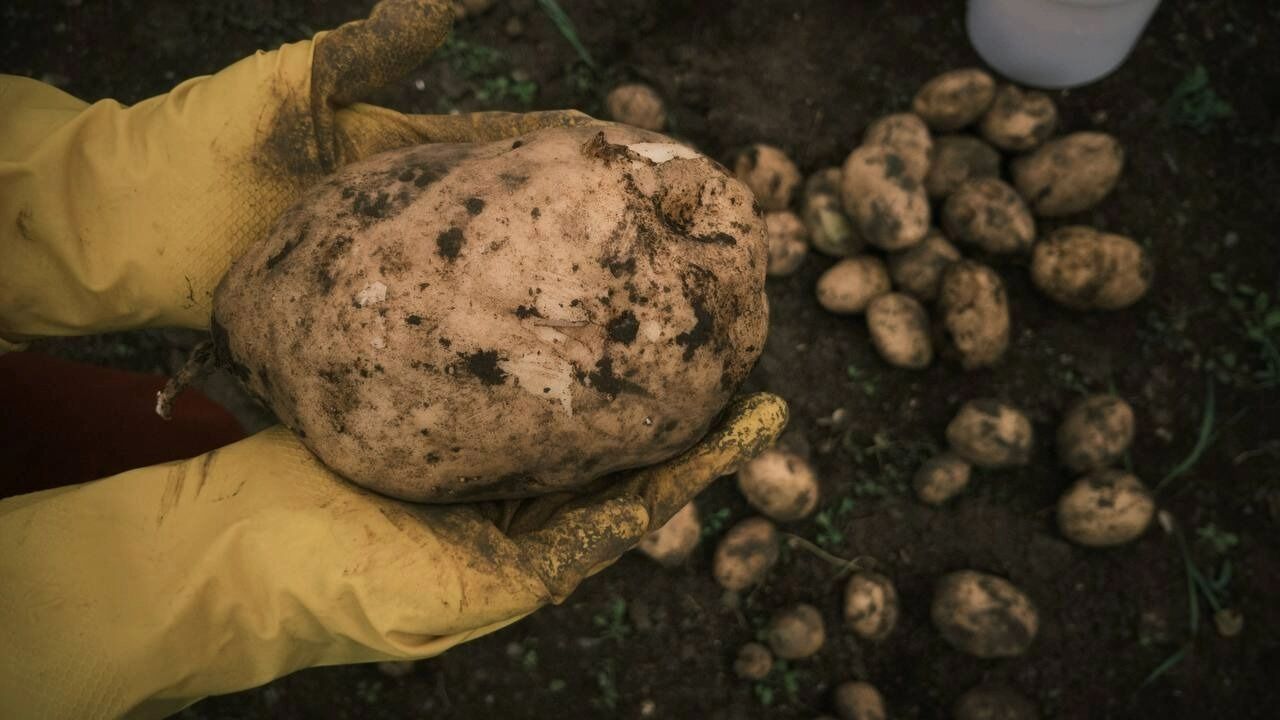 В лунку пред посадкой картошки можно насыпать золы и яичной скорлупы