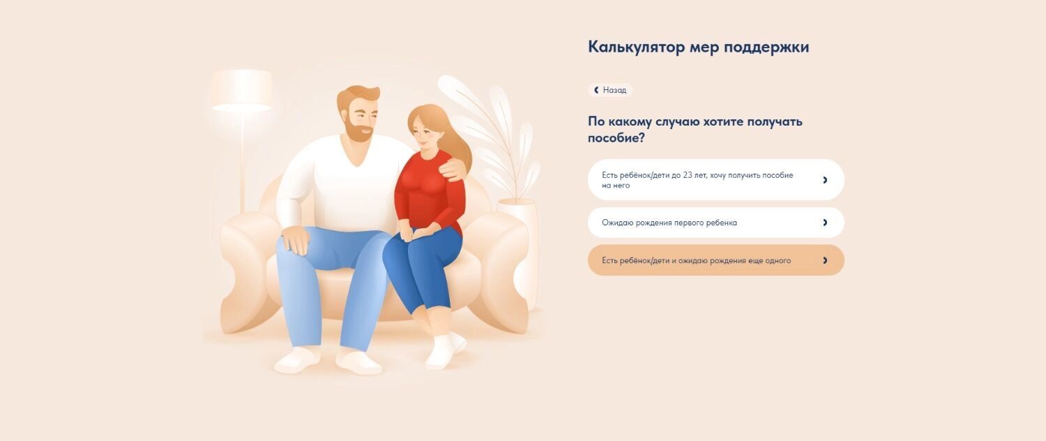 Как работает мер социальной поддержки для семей с детьми и будущих родителей (все данные условные)