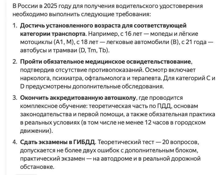 Правила сдачи на водительские права едины для всех и исключений для юных господ не делают