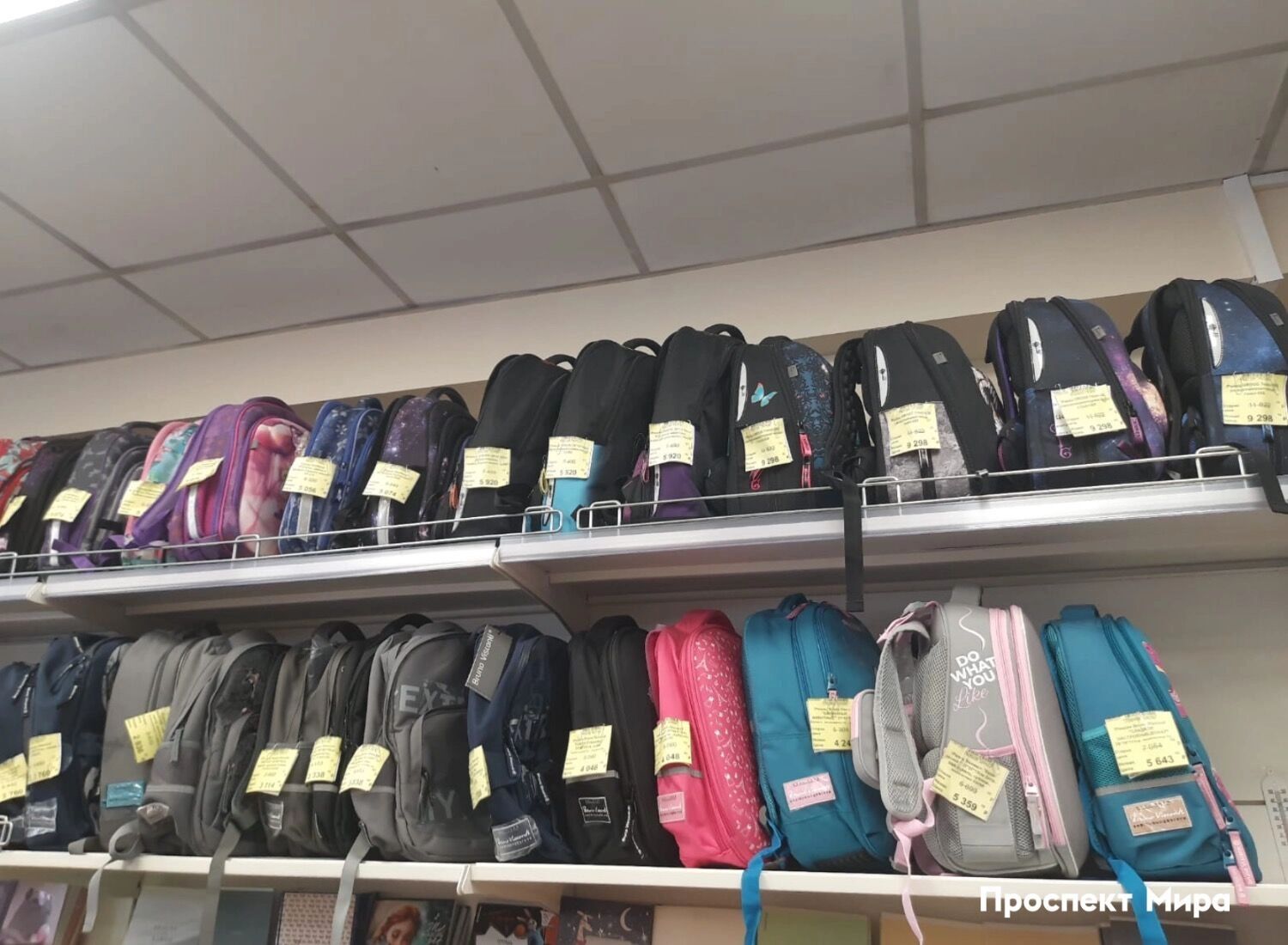 Стоимость рюкзаков в&nbsp;магазине «Пиши, рисуй»