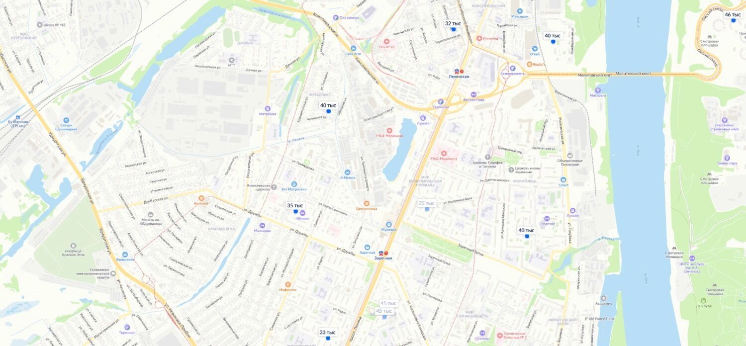 Цена на&nbsp;аренду жилья в&nbsp;Ленинском районе