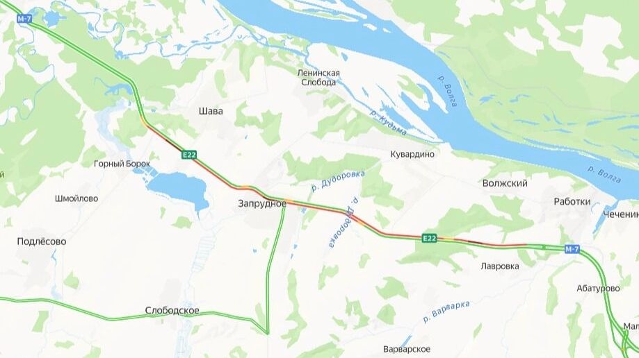 12-километровый затор в Нижегородской области