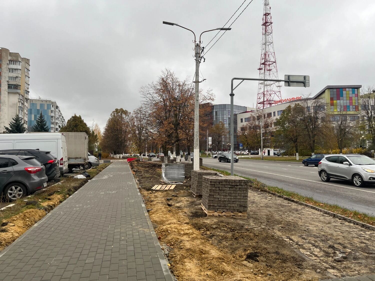 Будущая велодорожка на проспекте Ватутина