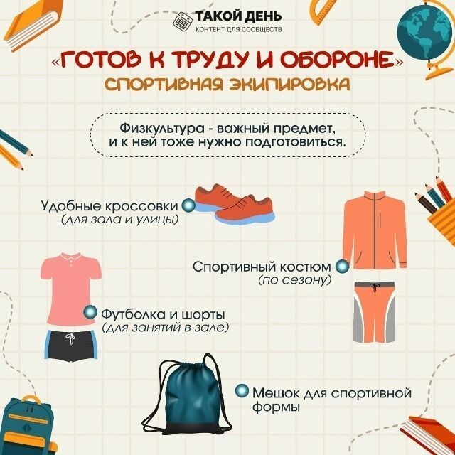 Список покупок в школу