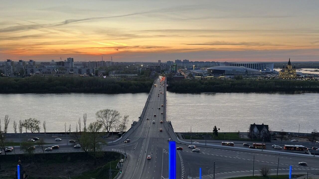 Вид на&nbsp;нижегородскую Стрелку сейчас