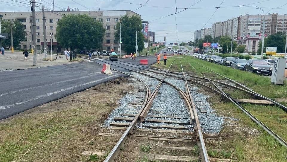 В Ижевске снова закрывают движение трамваев на Ленина