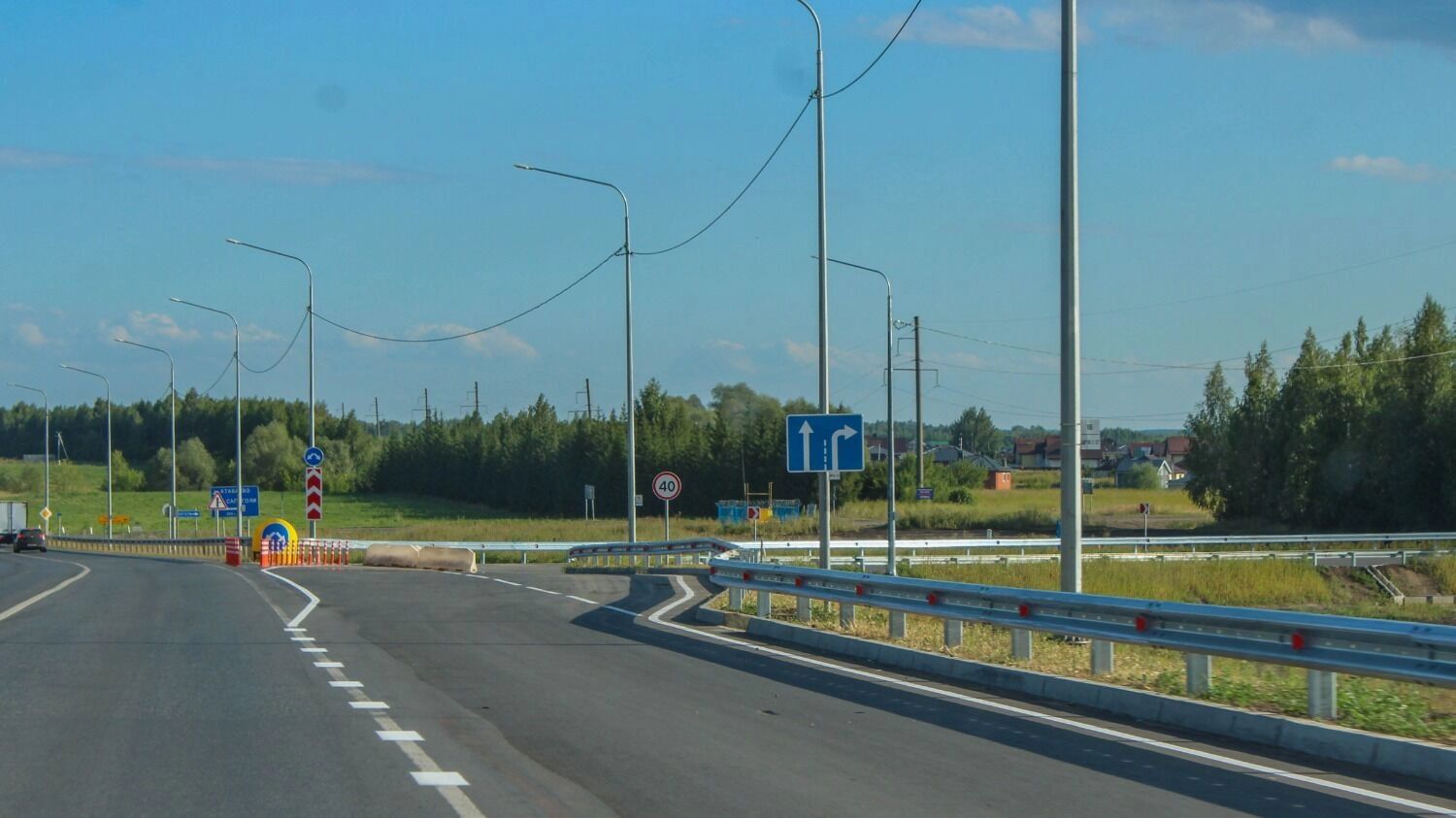 Развязка трассы Столбище - Атабаево и платной дороги М-12