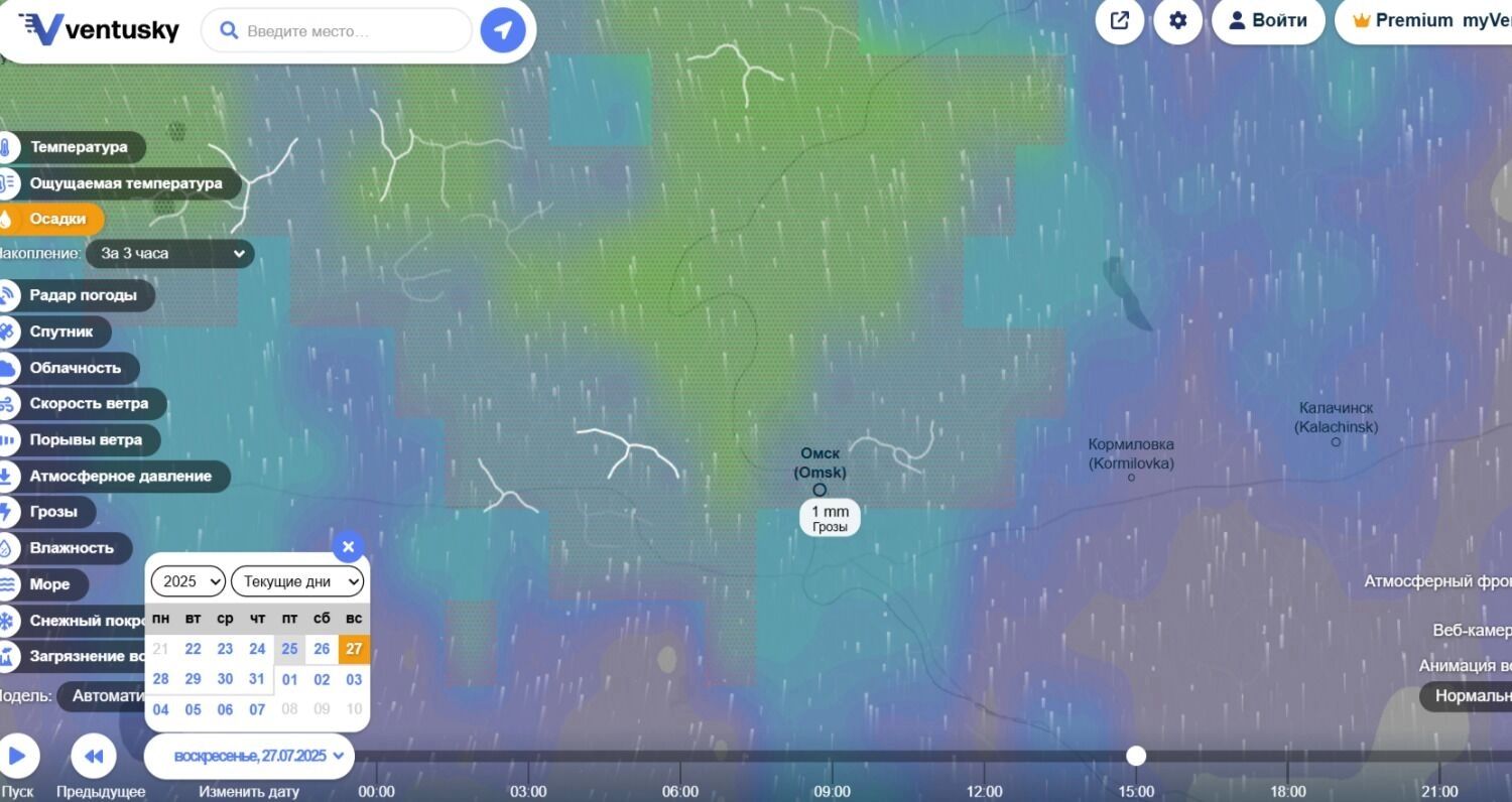 Прогноз погоды в Омской области
