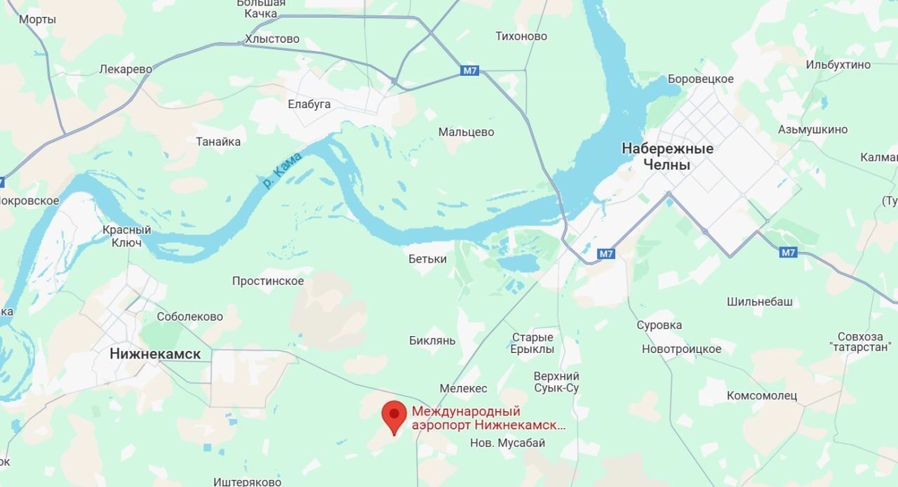 Расположение аэропорта «Бегишево»