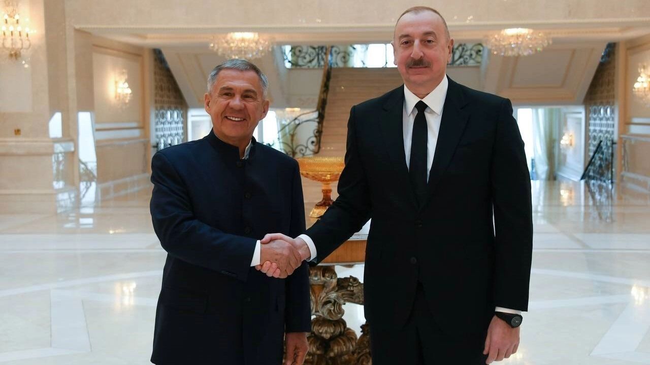 Рустам Минниханов и президент Азербайджана Ильхам Алиев