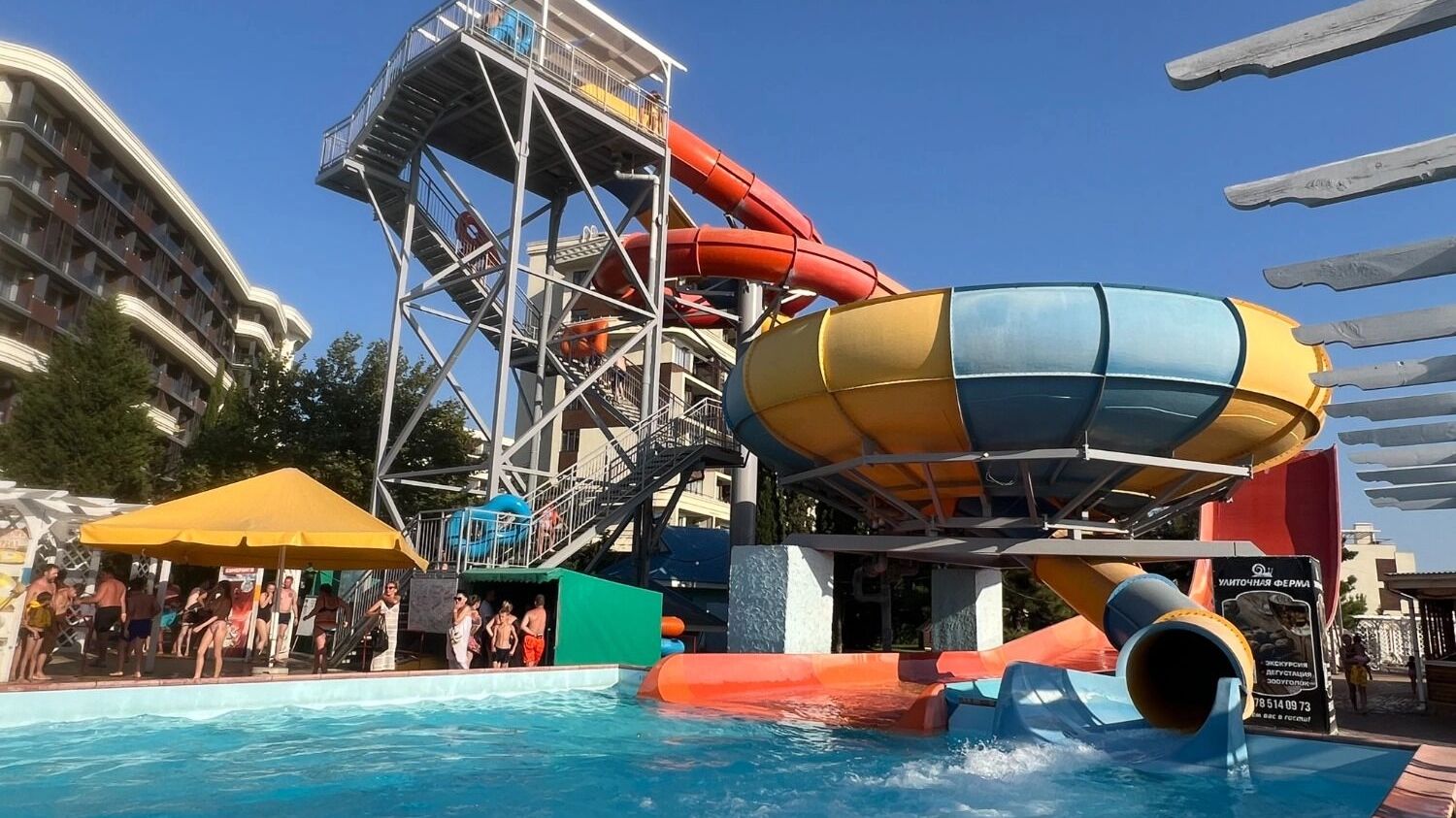 Самые интересные горки в аквапарке Судака
