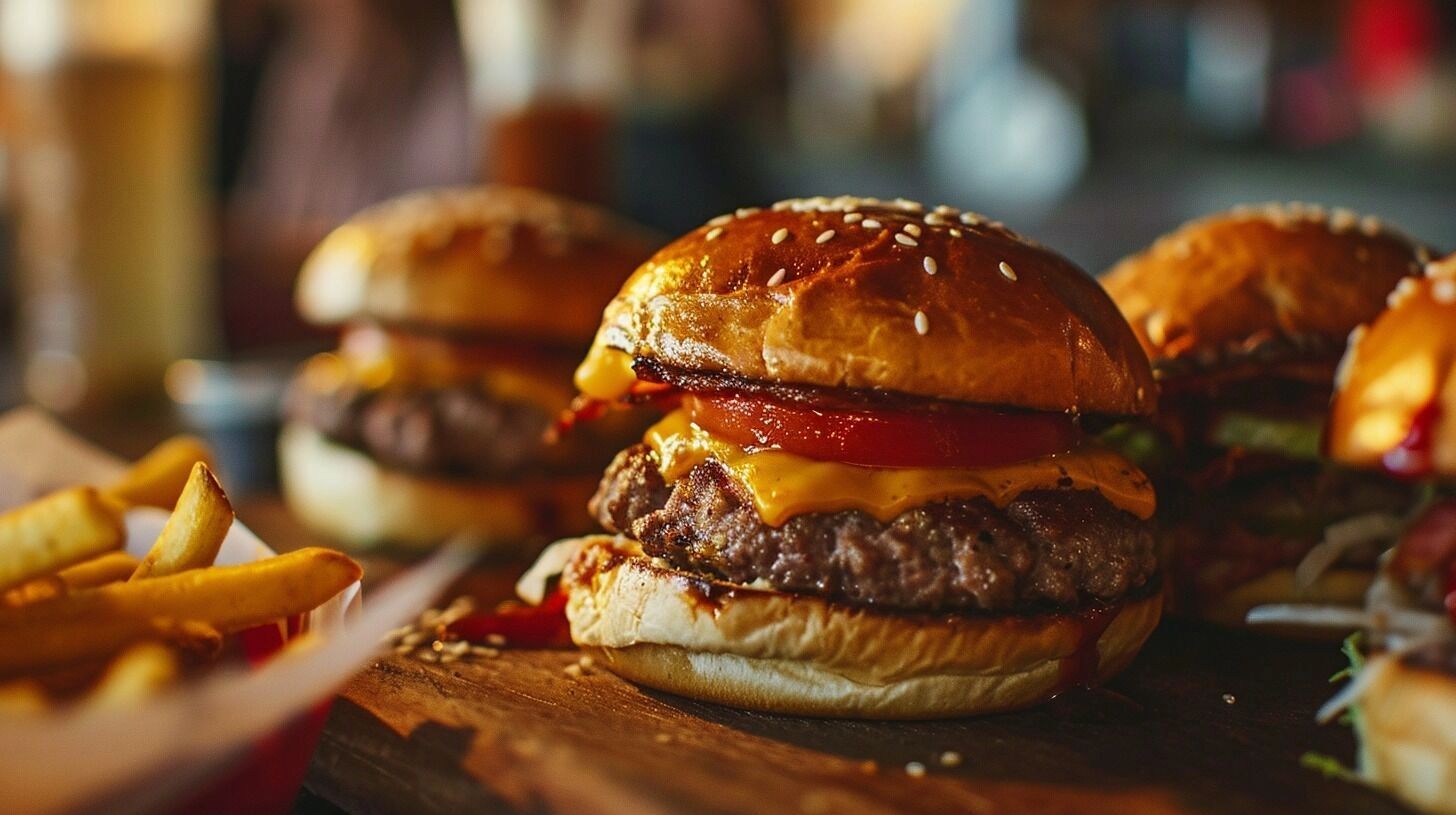 Если на даче собралась веселая компания, можно всем вместе приготовить бургеры