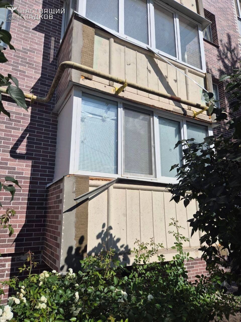 Попавшие под удар БПЛА дома в Белгороде 