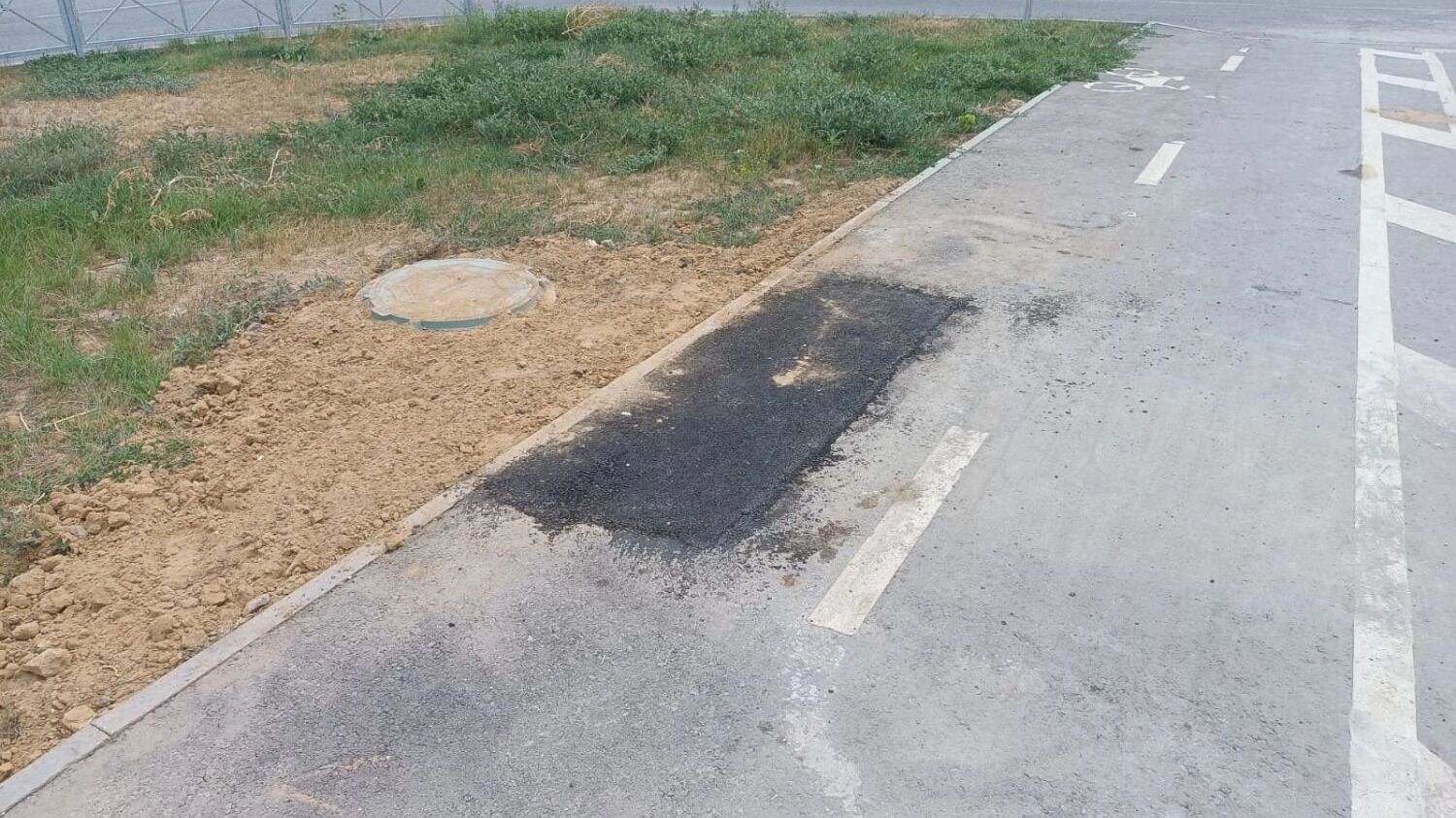 Ремонт асфальта на улице Гамзатова