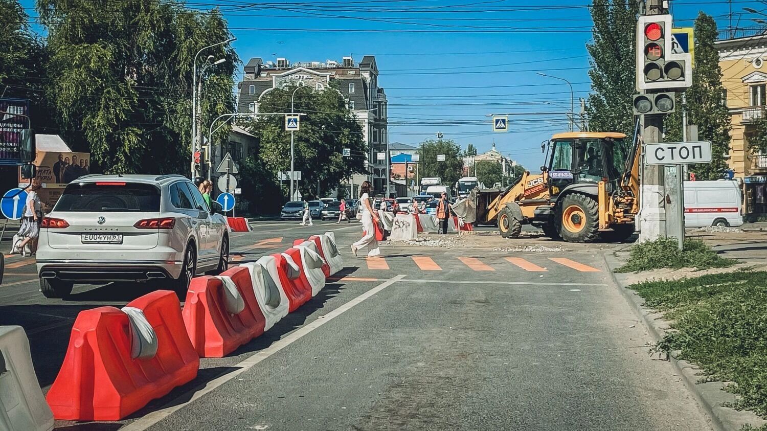 Дорожные работы на&nbsp;улице Ангарской