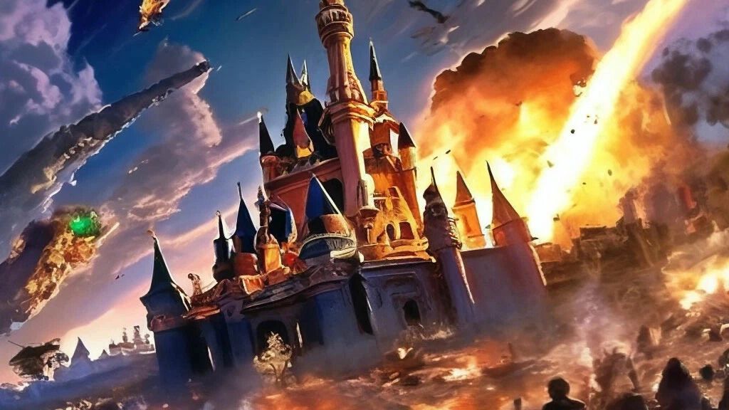 Рыцарский замок в&nbsp;огне