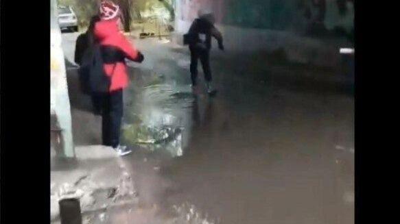 Потоп на улице Омской