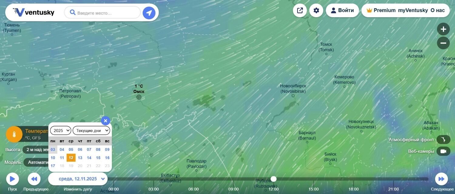 Погода в&nbsp;Омске на&nbsp;две недели