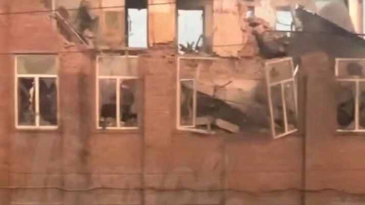 Повреждение на железнодорожной станции в Каменоломнях