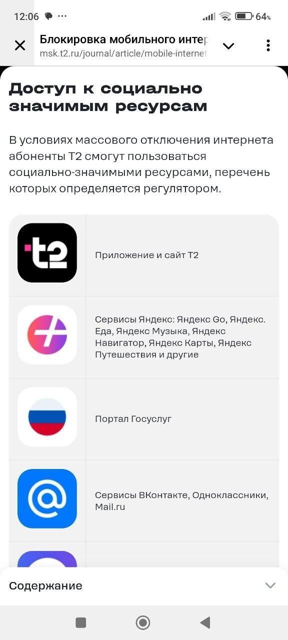 скриншот сообщения от&nbsp;Т2