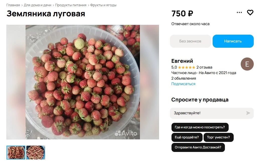 Цена на землянику в Белгороде за литр при покупке от 10 литров